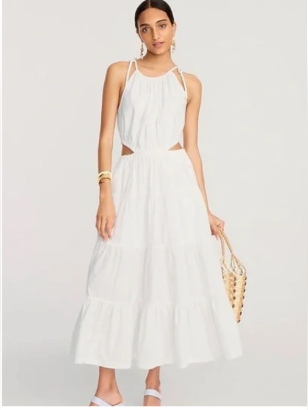 NWT J Crew Harbour Side Cutout Dress White